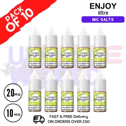 Lemon Lime Enjoy Ultra 9000 Nic Salt Box Of 10