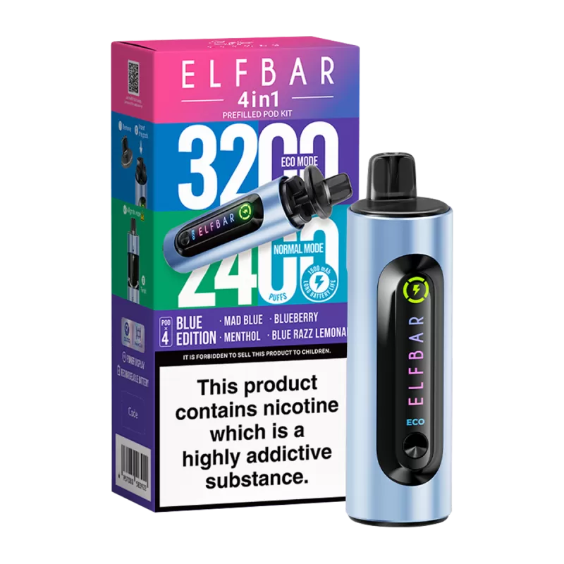 Elfbar 4in1 Vape Kit - Blueberry Edition - Vapeshop Co - Image 2
