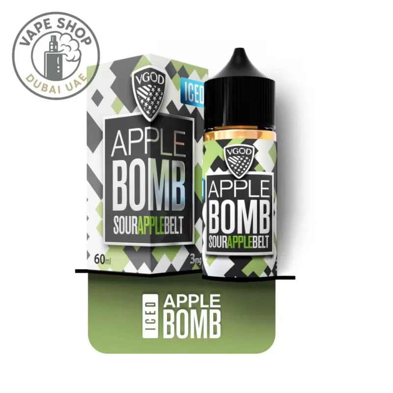 VGOD 60ml E-Liquid 3MG E-Juice – Vape Juice - Apple Bomb, Apple Bomb Ice; Vape Product, Vape Product