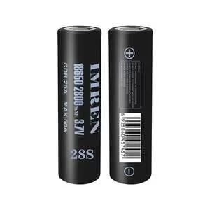 Imren 18650 2800mAh 50A 2pk (Black) - Skullvaping
