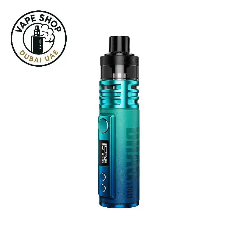 VOOPOO Drag H40 Pod Mod 40W Pod System 1500mAh Vape Kit in Dubai - Black, Gunmetal (8CCB35) - Image 2