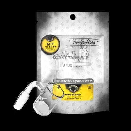 Honeybee Herb White Bucker Quartz Banger – White Line