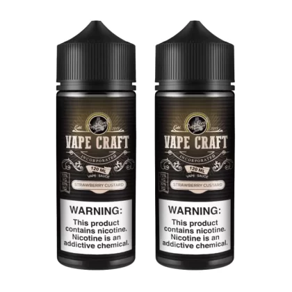 Vape Craft Strawberry Custard 2 Bottle Bundle - 240mL (2x120mL); Vape Product, Vape Product