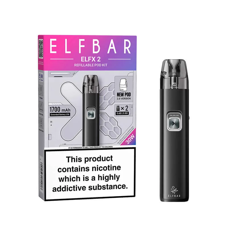ELF BAR ELFX 2 Pod Vape Kit - Space Grey - Image 2