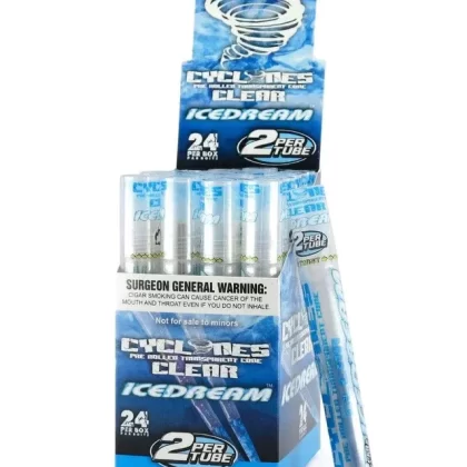 Cyclones Pre-Rolled Clear Cone Blunt Wrap (2-Pack)