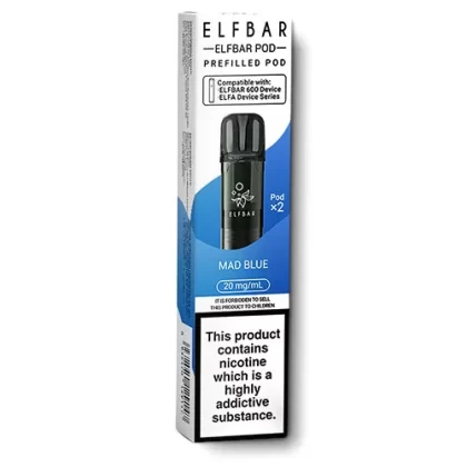 Mad Blue Elfbar 600 Prefilled Pods - 20 mg/ml (671D49)