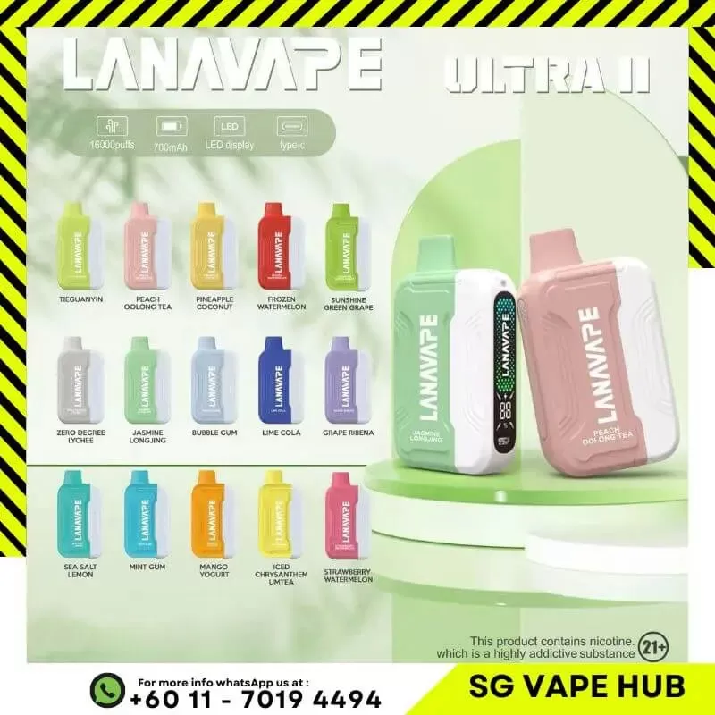 LANA ULTRA II 16,000 Puffs - Starter Kit (Battery + Cartridge) / Jasmine Long Jing - Image 2