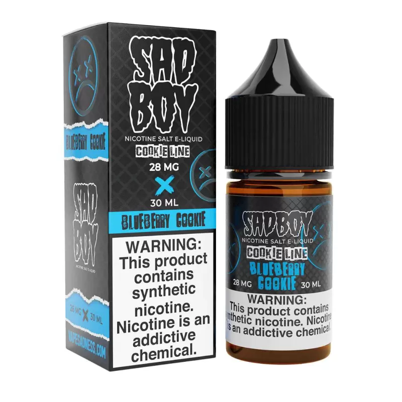 SadBoy CookieLine Blueberry Cookie Synthetic Nicotine 30ml Salt E-Juice - Ecigmafia