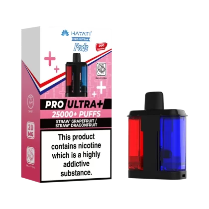 Straw' Grapefruit / Straw' Dragonfruit Hayati Pro Ultra Plus Refill Pack - 20mg - Vape Product (0D6EB1)