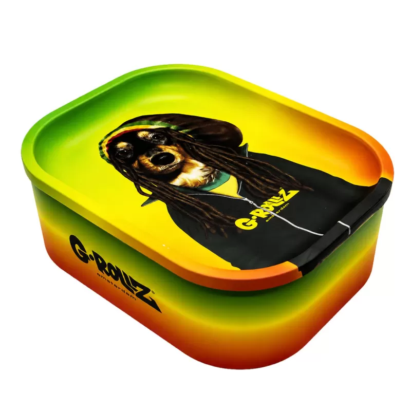 G-Rollz Medium Storage Box Tin with Tray Lid – 7 Unique Designs - Image 3