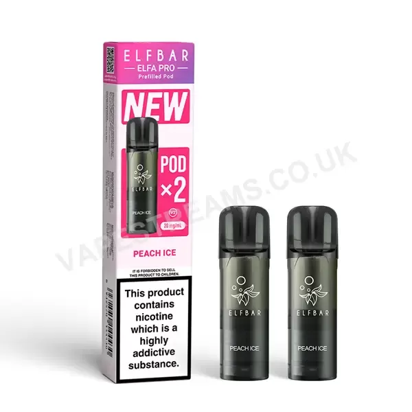 Elf Bar ELFA Pro Peach Ice Prefilled Pods - Vapestreams Co - Image 2