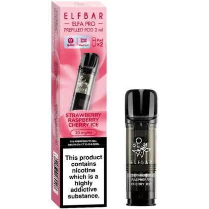 Strawberry Raspberry Cherry Ice Elf Bar Elfa Pro Pods (x2)