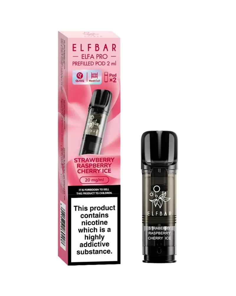 Strawberry Raspberry Cherry Ice Elf Bar Elfa Pro Pods (x2) - Image 3