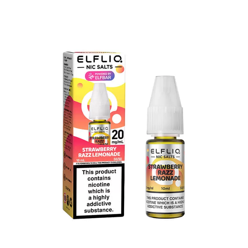Elf Bar ElfLiq Strawberry Razz lemonade Nic Salt E-Liquid - 20mg - Image 3