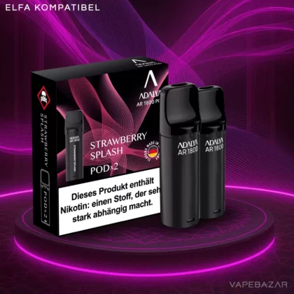 Adalya Alpha Pods – Strawberry Splash – (2er Pack) - Adalya / Nikotinbenzoat / Propylenglykol / Aromastoffe / Glycerin