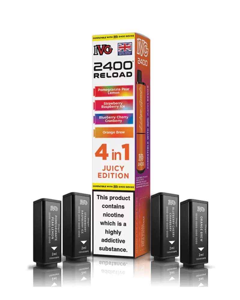 Juicy Edition IVG 2400 Reload Refill Pods (x4) - 88Vape - Image 3