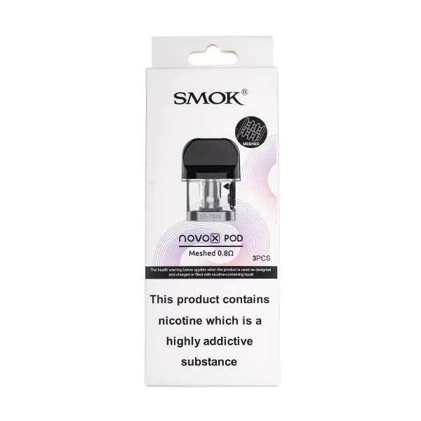 Smok Novo X Replacement Pods 3 pk - Resistance#0.8 Ohm