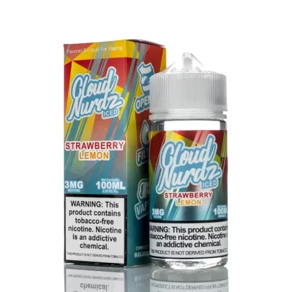 Cloud Nurdz E-Liquid Strawberry Lemon Iced 100ml