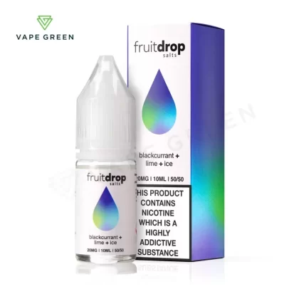 Blackcurrant Lime Ice Nic Salt E-Liquid by Fruit Drop