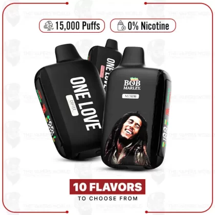 Bob Marley 0 Nicotine 15000 Puffs Disposable Vape - Thevapersworld