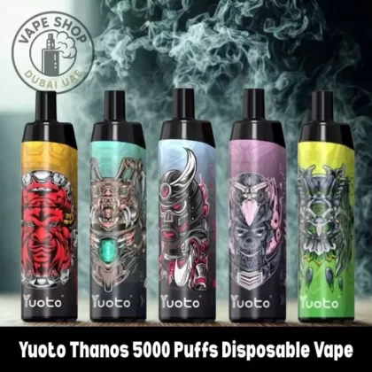 Yuoto Thanos 5000 Puffs Disposable Vape - Vape Product, BOX OF 10 PCS; Blueberry Ice, Coke Ice (D71B38)