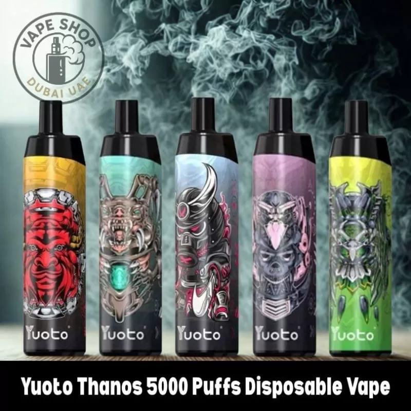 Yuoto Thanos 5000 Puffs Disposable Vape - Vape Product, BOX OF 10 PCS; Blueberry Ice, Coke Ice (D71B38)