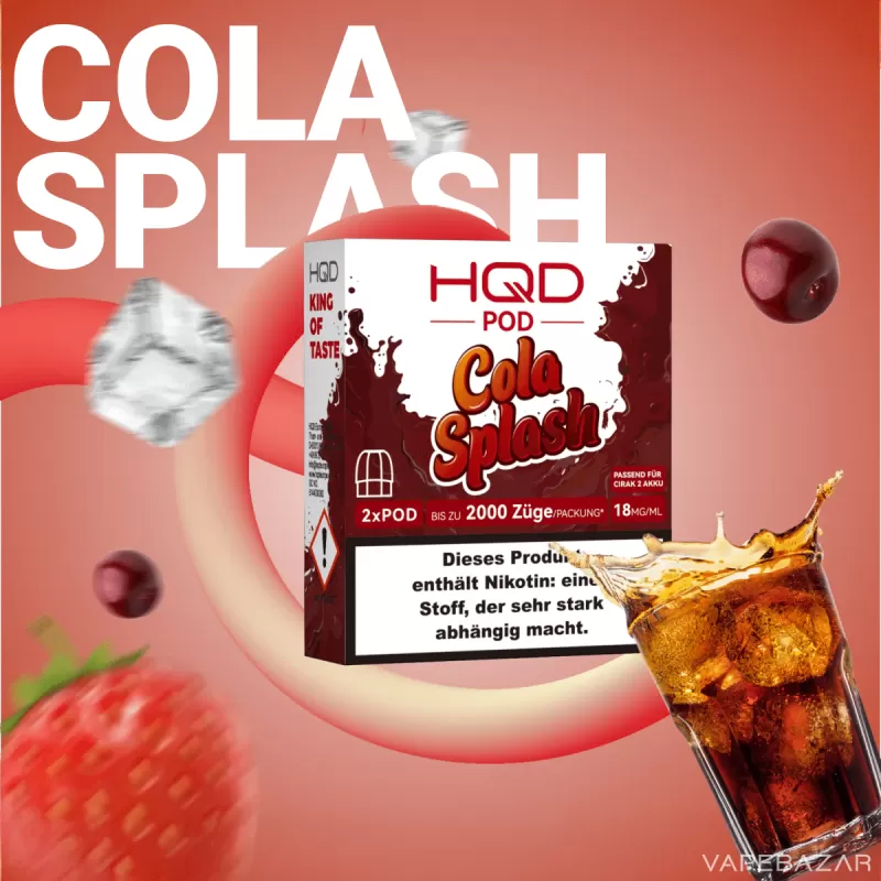 HQD Cirak 2 Pods – Cola Splash - HQD Cirak / Nein / 2ml / 18mg/ml