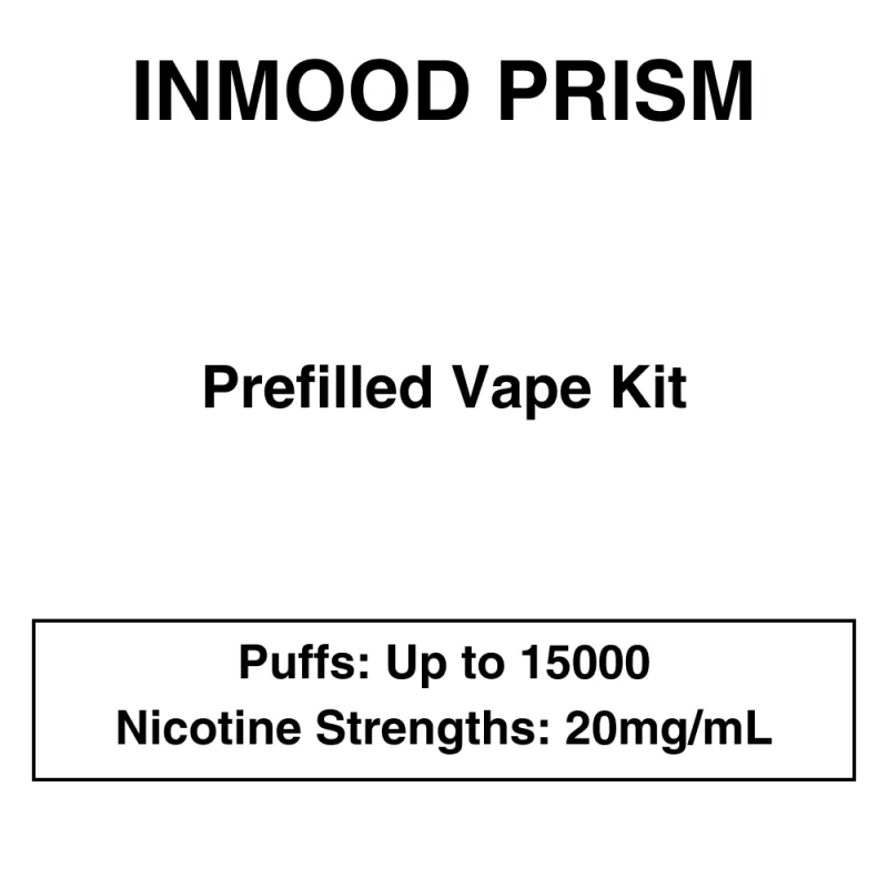 Inmood Prism – Prefilled Vape Kit – 20mg/mL Nicotine – Up to 15000 Puffs