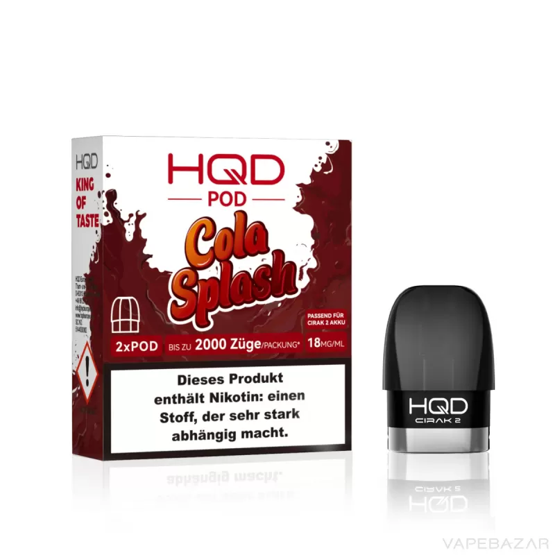 HQD Cirak 2 Pods – Cola Splash - HQD Cirak / Nein / 2ml / 18mg/ml - Image 3