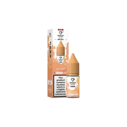Crystal Clear Bar Salt Juicy Peach E Liquid 10ml - Nicotine Strength#20mg>10mg