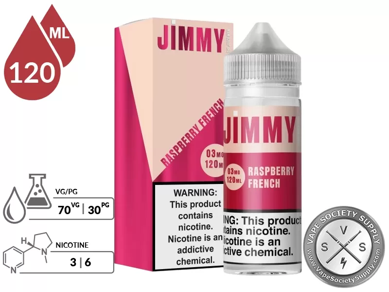 Raspberry French Jimmy The Juice Man 120ml - Image 2