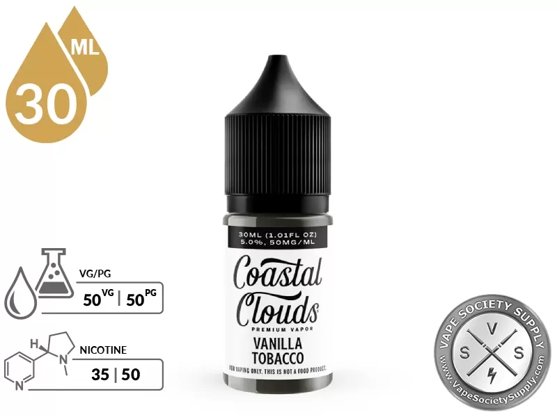 Vanilla Tobacco Coastal Clouds Salt 30ml - Image 2