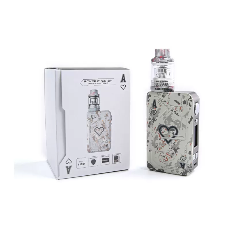 Teslacigs Poker 218 Kit with Resin 2ml Tank - Black - Image 2