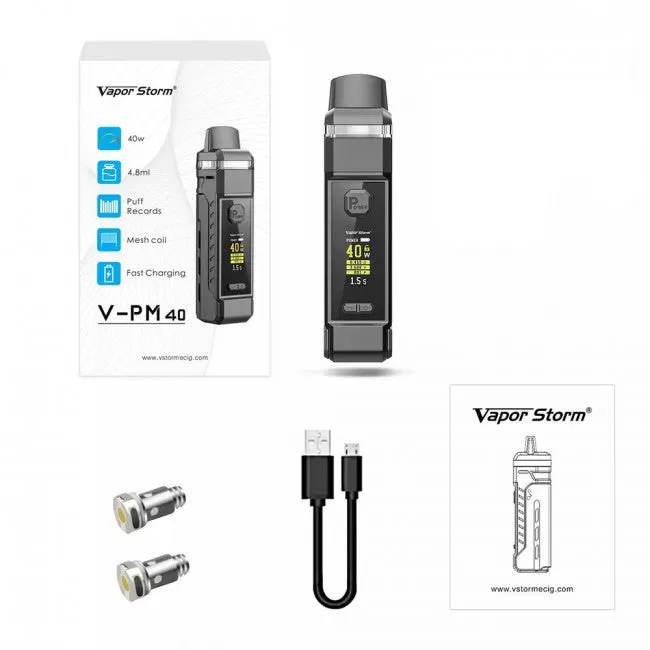 Vapor Storm V-PM 40 Mod Pod Kit 40W - Grey - Image 3