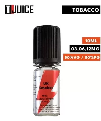 UK Smokes eLiquid by T-Juice - 00mg / 10ml, 12mg / 10ml