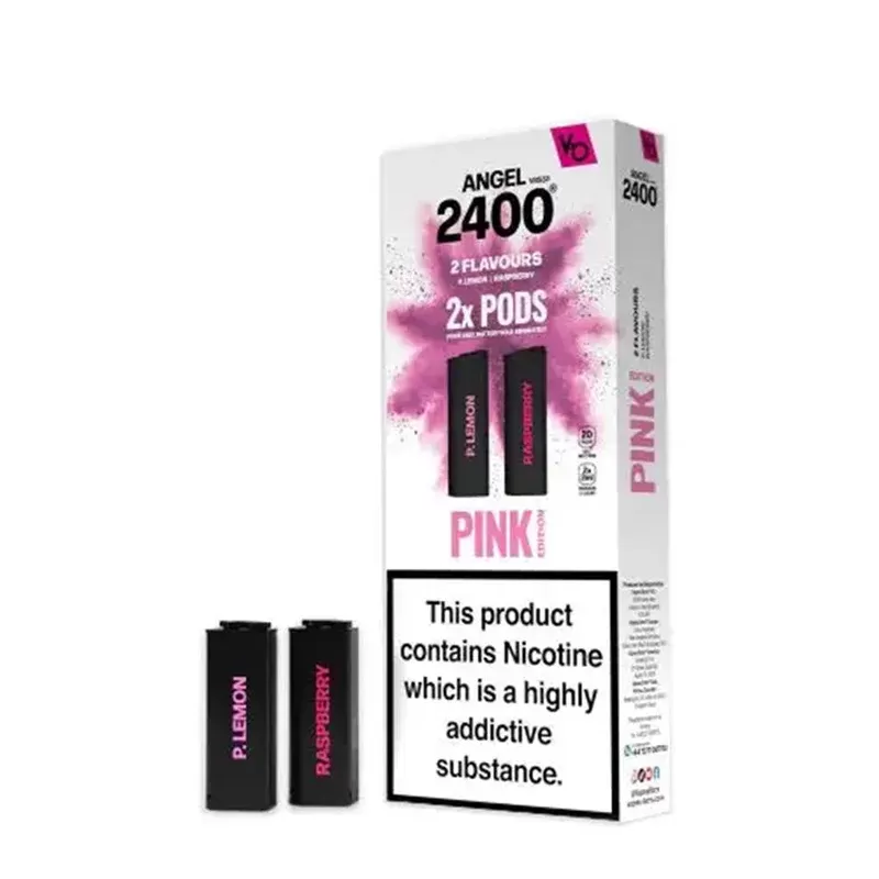 Vapes Bars Angel 2400 Pink Edition Prefilled Pods (2 Pack) - Strength#20mg (64DE40)