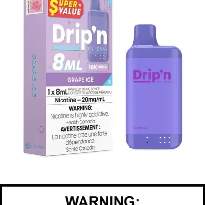 Grape Ice Drip’n 8mL Disposable Vape