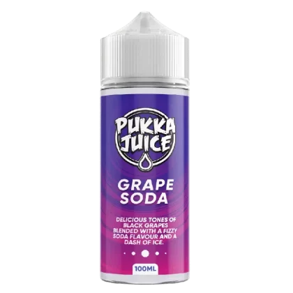 Pukka Juice 100ml E-liquid Shortfill Grape Soda - Nicotine Strength#0mg
