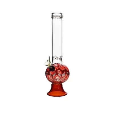 Wrap & Rake | Artistic Bubble Martini Water Pipe | 10″ – Slide – Red