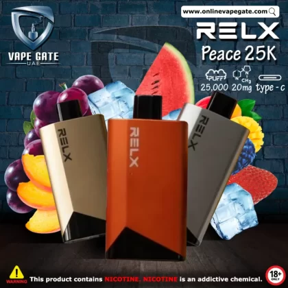 Relx Peace 25K Rechargeable Disposable Vape (25,000 Puffs) - Green Mango / 20 mg