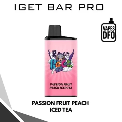 Passion Fruit Peach Iced Tea – IGET BAR PRO - Non-rechargeable / IGET / Medium / Passion fruit / Peach / Beverage & Dessert
