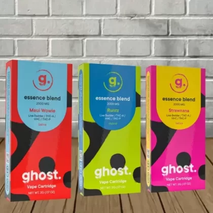 Ghost Essence Blend THCa Vape Cartridge 2g - strain profile#Do Si Do (Indica) CARTRIDGE>Maui Wowie (Sativa) CARTRIDGE>Runtz (Hybrid) CARTRIDGE>Strawnana (Sativa) CARTRIDGE (591902)