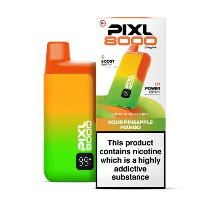 Pixl 8000 Prefilled Pod Kit Sour Pineapple Mango - Nicotine Strength#20mg