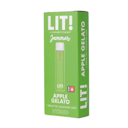 Lit! THC-A Liquid Diamonds Vaporizer – 1000mg - Strain#Apple Gelato (H)>Berry Blue (I)>Grandaddy Purp (I)>Strawberry Cough (S)>Mango Kush (H)>Maui Wowie (S)
