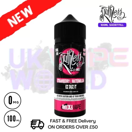 EZ Duz It Ruthless 100ml shortfill e liquid – £7.99