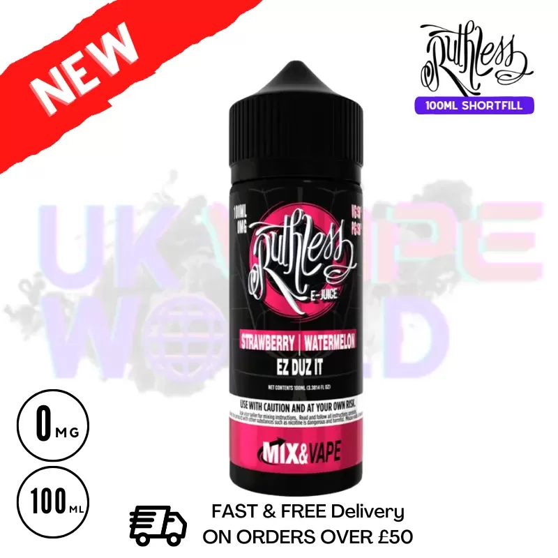 EZ Duz It Ruthless 100ml shortfill e liquid – £7.99