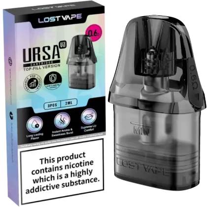 Lost Vape Ursa V3 Replacement Pods - Coil#0.6ohm>0.8ohm>1.0ohm (043FDE)