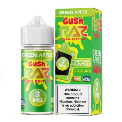 Pod Juice x RAZ Green Apple Gush Tobacco Free Nicotine E-Juice 100ml - Ecigmafia