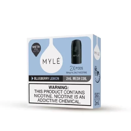 MYLÉ META V5 PODS - FLAVORS#PEACH MANGO WATERMELON>ICED TROPICAL FRUIT>ICED MINT>RED APPLE>MALAYSIAN MANGO>PINK LEMONADE>MEGA MELON>BLUEBERRY LEMON>STRAWBERRY SLUSHY>GEORGIA PEACH>SWEET TOBA