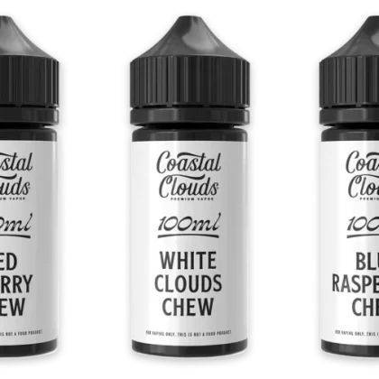 Coastal Clouds Premium E-Liquid 100ml - Blue Raspberry Chew / 6mg - Vapeciga